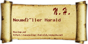 Neumüller Harald névjegykártya